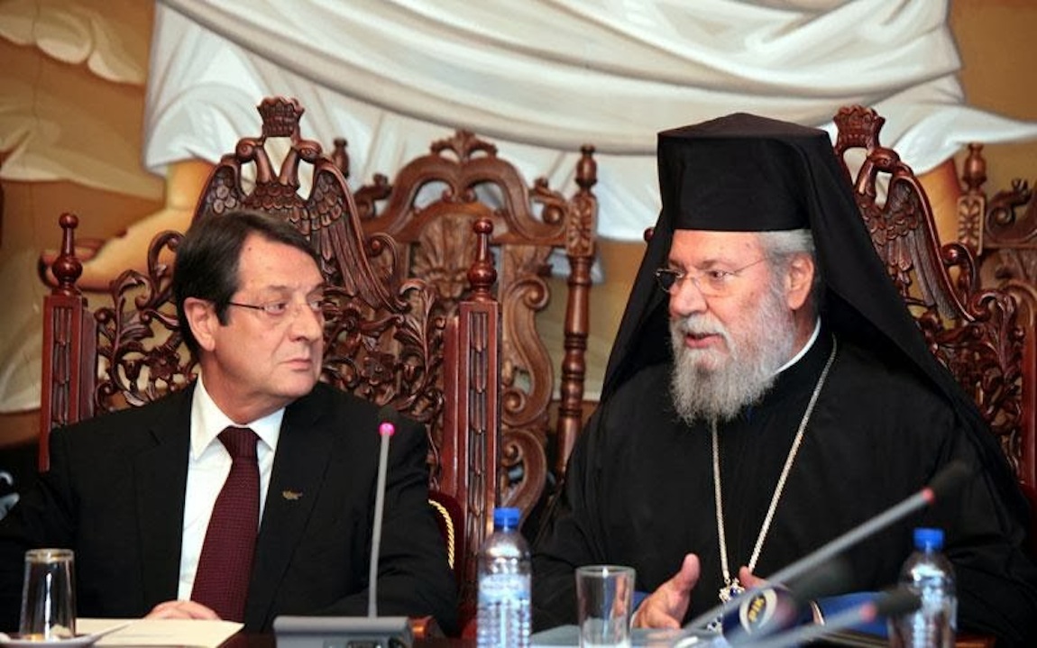 Συνάντηση Αρχιεπισκόπου Κύπρου με ΠτΔ για το άνοιγμα των ναών