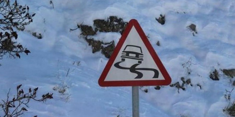Ολισθηροί λόγω παγετού οι δρόμοι στα ορεινά