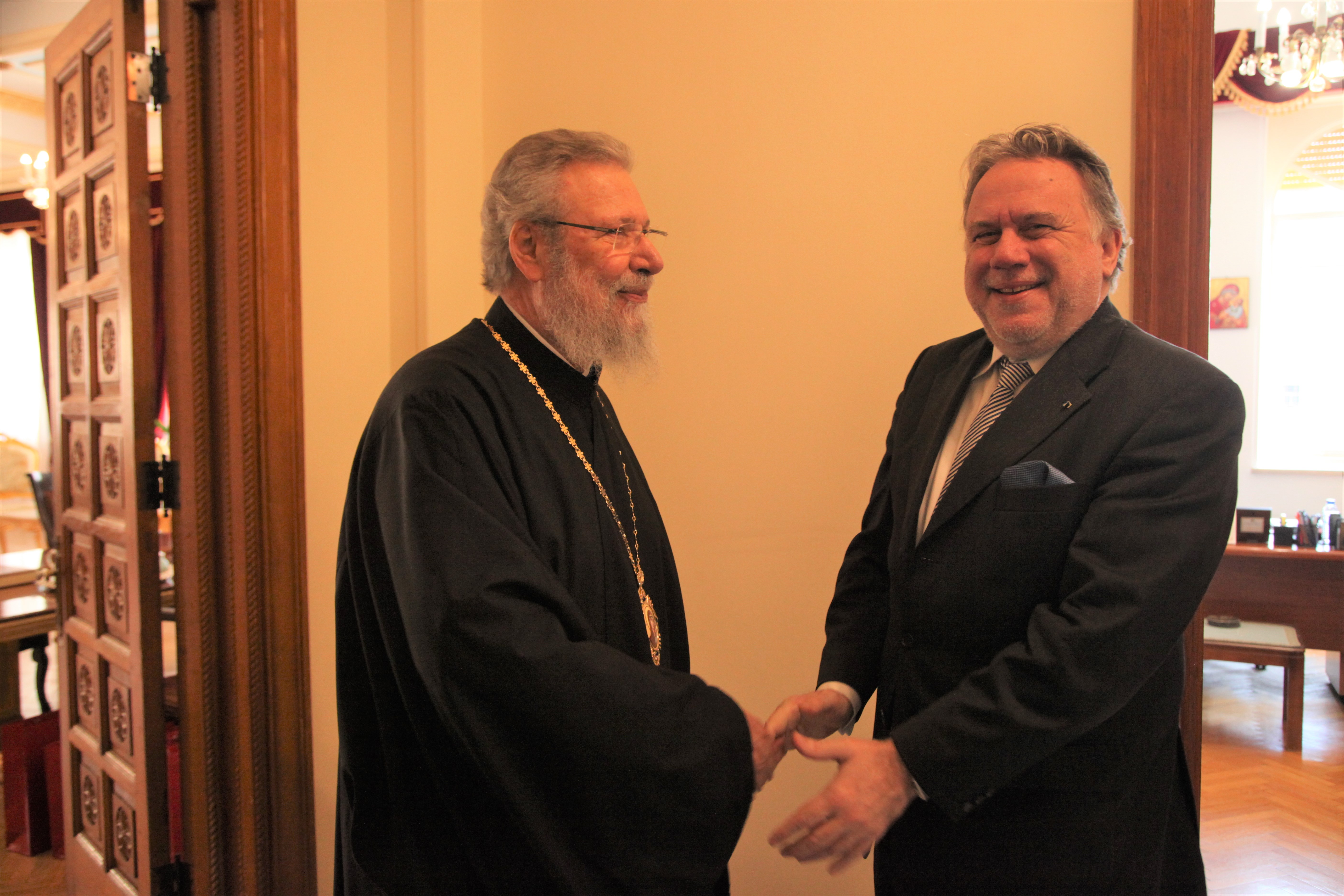 Συνάντηση νέου ΥΠΕΞ Ελλάδος με Αρχιεπίσκοπο Κύπρου