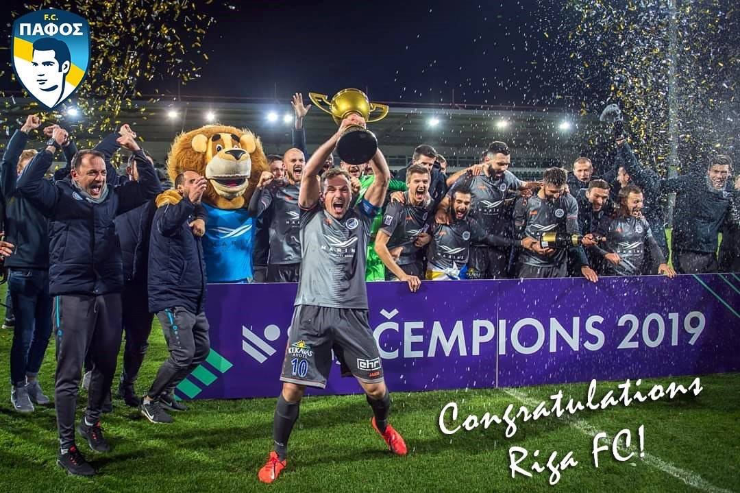 Πάφος FC: Συγχαρητήρια στην Riga FC για την κατάκτηση του Πρωταθλήματος