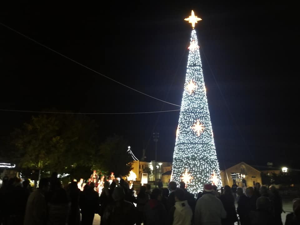 Γεροσκήπου: Φωταγωγήθηκε το χριστουγεννιάτικο δέντρο στην κεντρική πλατεία -Φώτο, Βίντεο