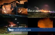 Oλονύχτια μάχη με τις φλόγες στην Αγία Βαρβάρα