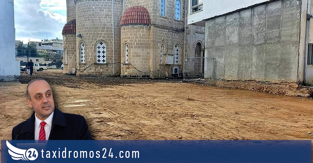 Πάφος: Προχωρούν οι εργασίες για την κατασκευή σύγχρονου πλατειακού χώρου της εκκλησίας του Αγίου Κενδέα