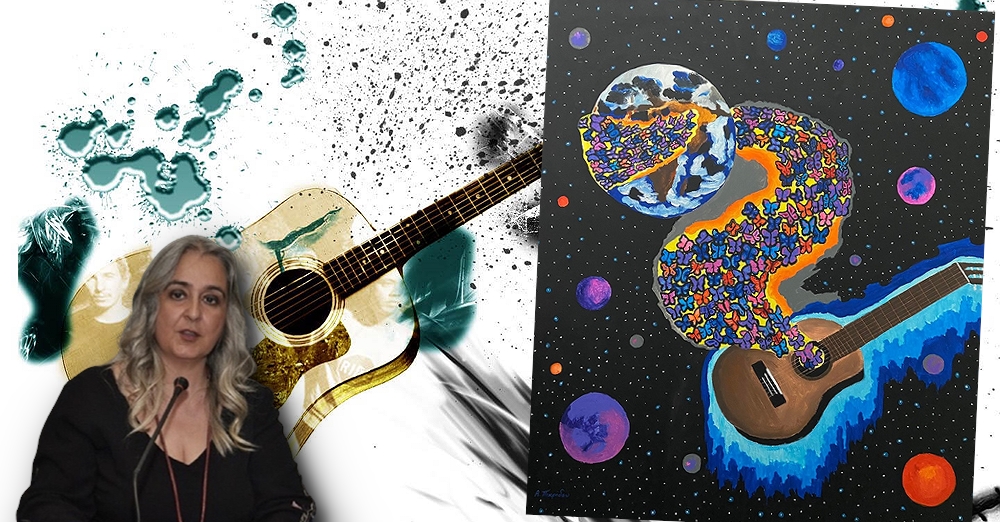 Ο πίνακας 'GENESIS' της Αμαλίας Πικρίδου Λουκά στην παγκόσμια γιορτή κιθάρας