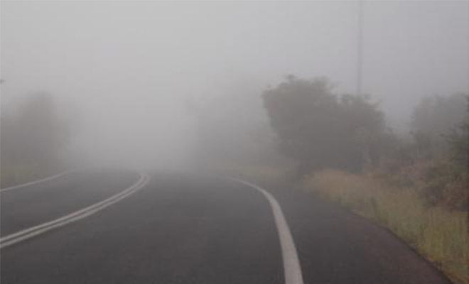 Χαμηλή ορατότητα λόγω έντονων καιρικών φαινομένων στον αυτοκινητόδρομο Πάφου - Λεμεσού
