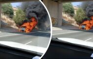 Φωτιά σε εν κινήσει όχημα στον αυτοκινητόδρομο Πάφου-Λεμεσού