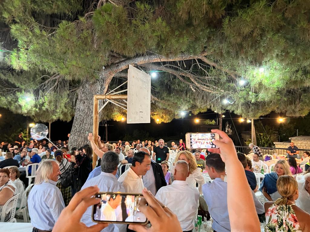 Ο ανεξάρτητος υποψήφιος για την προεδρία της Δημοκρατίας Νίκος Χριστοδουλίδης στο Φεστιβάλ της Κρήτου Μαρόττου
