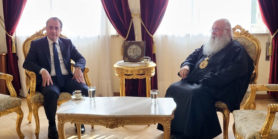 Ν. Χριστοδουλίδης: Συναντήθηκε με τον Αρχιεπίσκοπο Κύπρου Γεώργιο στην Αρχιεπισκοπή
