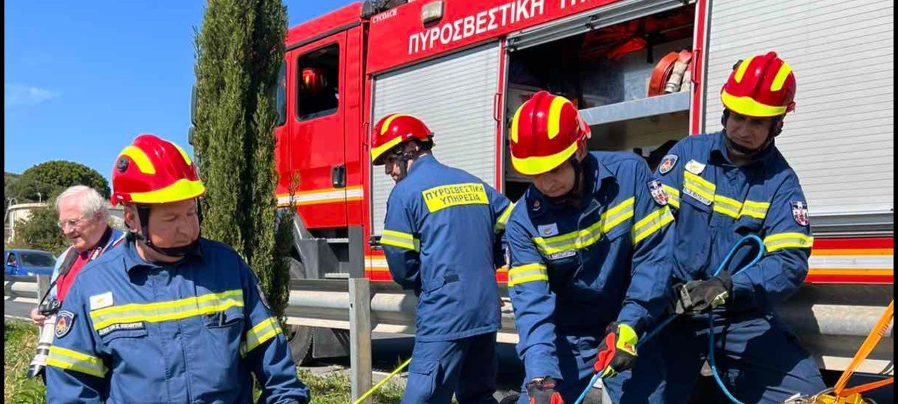 Πόλης Χρυσοχούς: Άσκηση Πυροσβεστικής με σενάριο τροχαίο