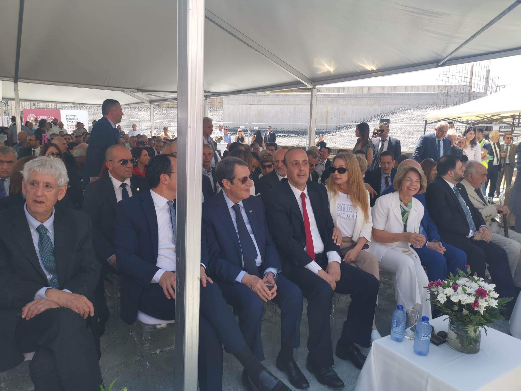 ΦΩΤΟΡΕΠΟΡΤΑΖ από την κατάθεση θεμέλιου λίθου του Αμερικανικού Πανεπιστημίου της Βηρυτού Mediterraneo στην Πάφο