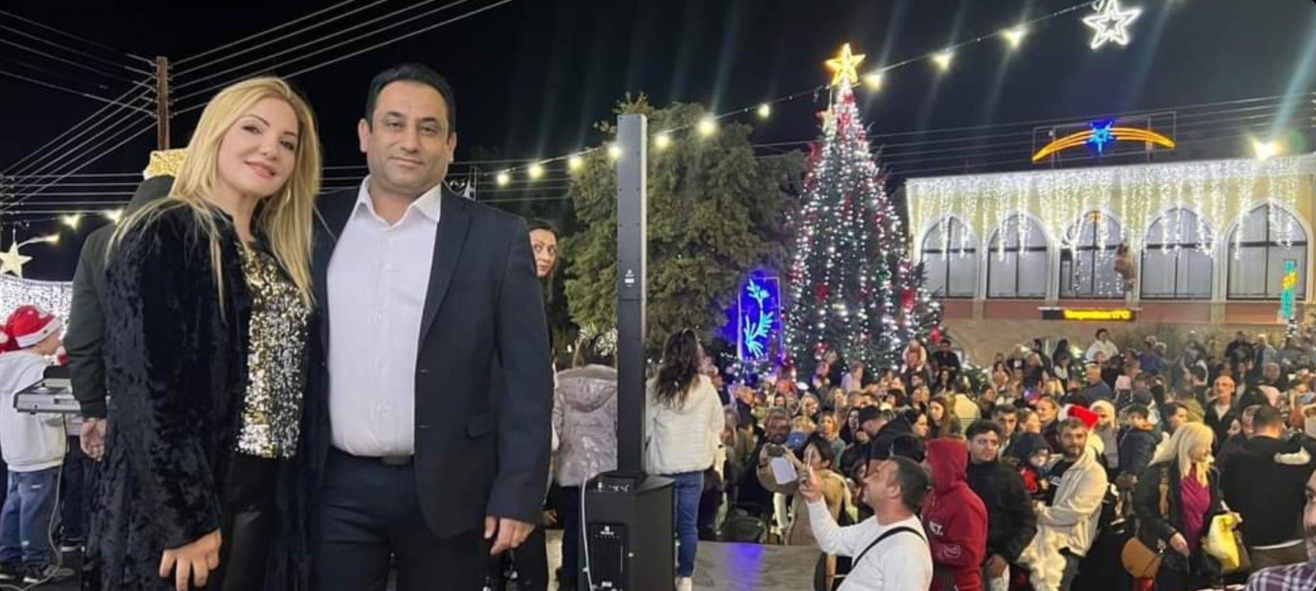 Πλήθος κόσμου στην Πέγεια για τη φωταγώγηση του Χριστουγεννιάτικου δέντρου (ΦΩΤΟ)