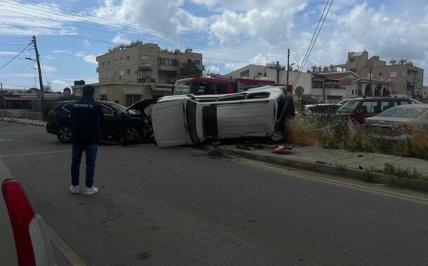 Σοβαρό ατύχημα στο κέντρο της Πάφου με ένα τραυματία