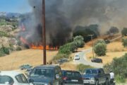 Υπό έλεγχο η φωτιά στην Στενή - Γουδί που κατέκαψε  75 εκτάρια ξηρά χόρτα και σπαρτά