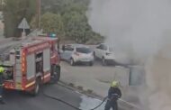 Σοκαριστικά ΒΙΝΤΕΟ με το λεωφορείο να ΚΑΙΓΕΤΑΙ στην Χλώρακα