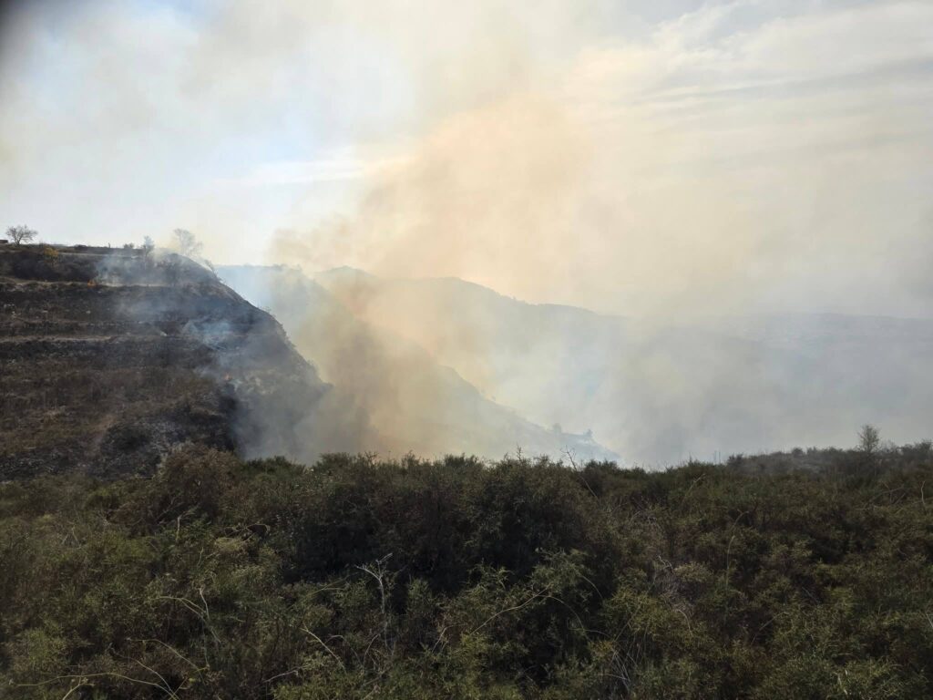 Υπό έλεγχο η φωτιά στα όρια της κοινότητας Δρούσιας της επαρχίας Πάφου