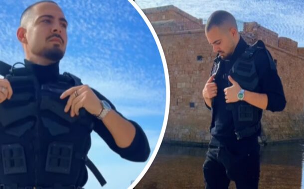 Ανακοίνωσε υποψηφιότητα  μπροστά στο Κάστρο της Πάφου φορώντας… αλεξίσφαιρο γιλέκο
