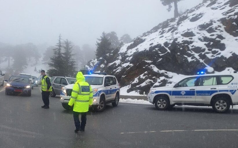 Πυκνή τροχαία κίνηση στον δρόμο προς το Τρόοδος