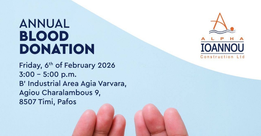 Εθελοντική Αιμοδοσία από την Alpha Ioannou Construction Ltd