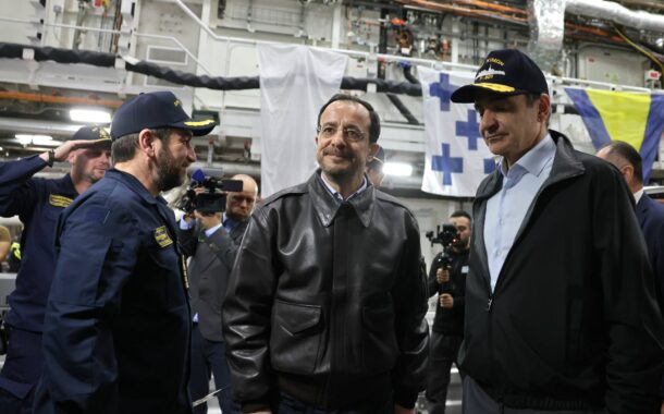 Στην Φρεγάτα Κίμων του Ελληνικού Πολεμικού Ναυτικού ο ΠτΔ και ο 'Ελληνας πρωθυπουργός