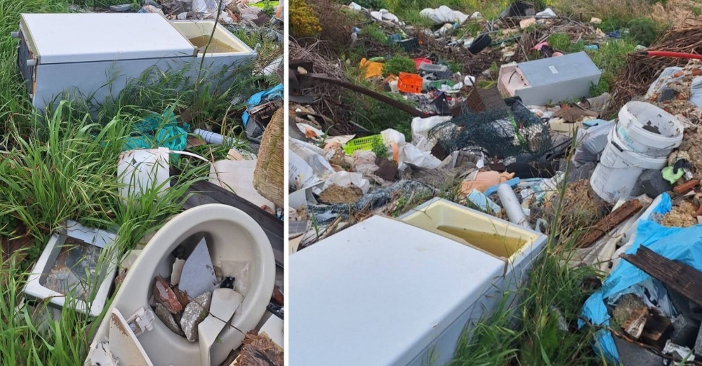 Σεβαστείτε την Ιδιωτική Ιδιοκτησία και το Περιβάλλον καταγγελία κατοίκου για την απόρριψη μπάζων