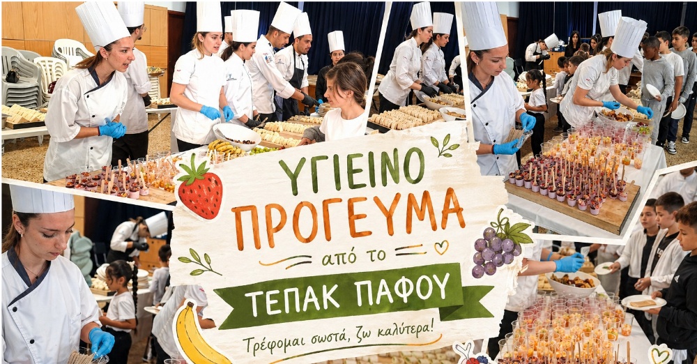 Υγιεινή Διατροφή στην πράξη: Θρεπτικό Πρόγευμα από το ΤΕΠΑΚ στο Γ΄ Δημοτικό Σχολείο Πάφου