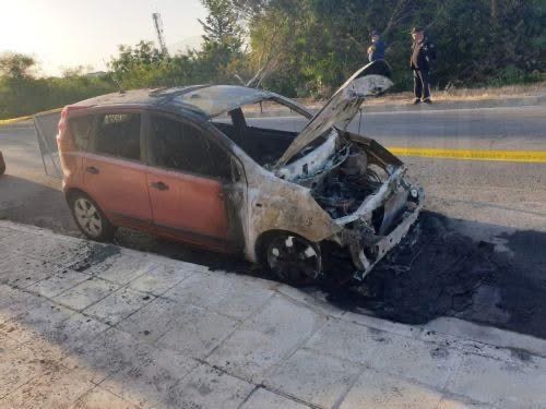 Ολοσχερής καταστροφή αυτοκινήτου από φωτιά τα ξημερώματα στην Πάφο