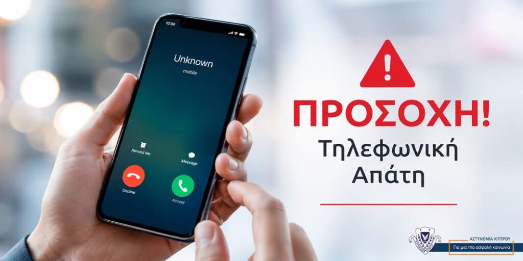Προσοχή σε απατηλές κλήσεις από δήθεν αστυνομική υπηρεσία